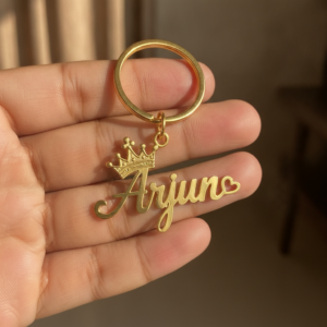 Personalized Royal Name Keychain (Crown & Heart)