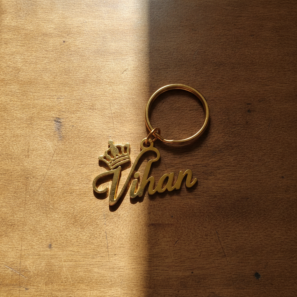 Personalized Crown Name Keychain