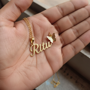 Personalized Butterfly Name Necklace