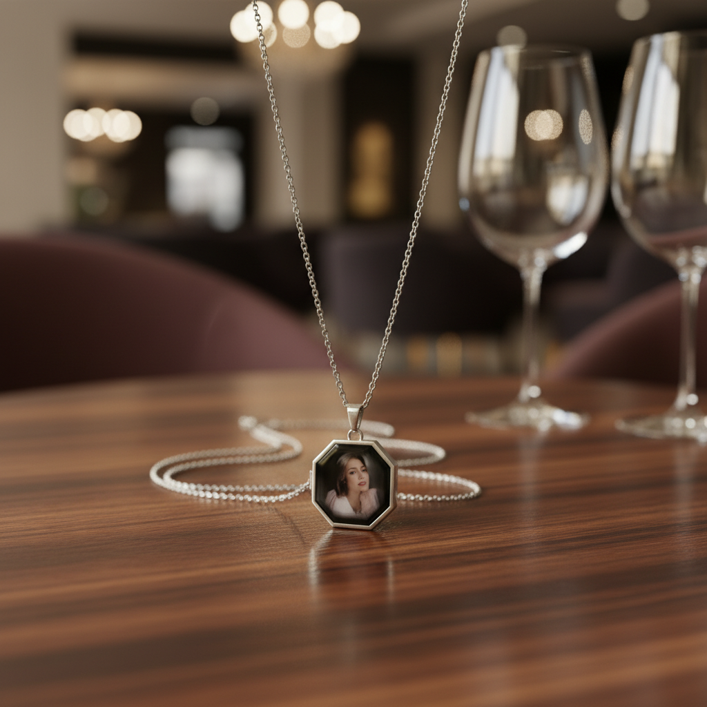 Heat Reveal Photo Necklace – Personalised Hidden Portrait Pendant - Image 2
